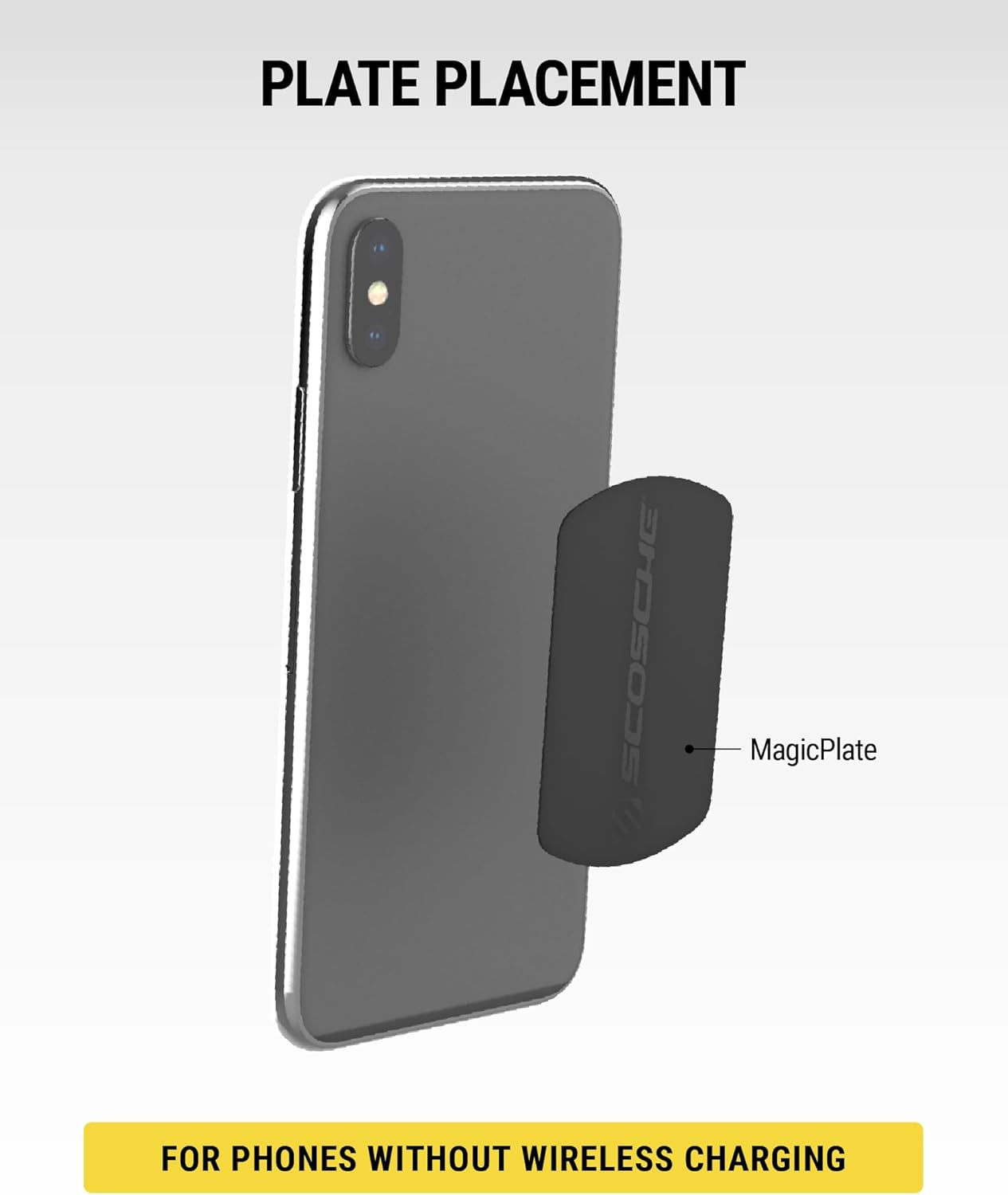 MAGRKI Magicmount Replacement Metal Plate Kit for Phone, Metal Plates for Magnetic Mount Cell Phone Holder for Car, Universal with All Devices and Phone Case, Black